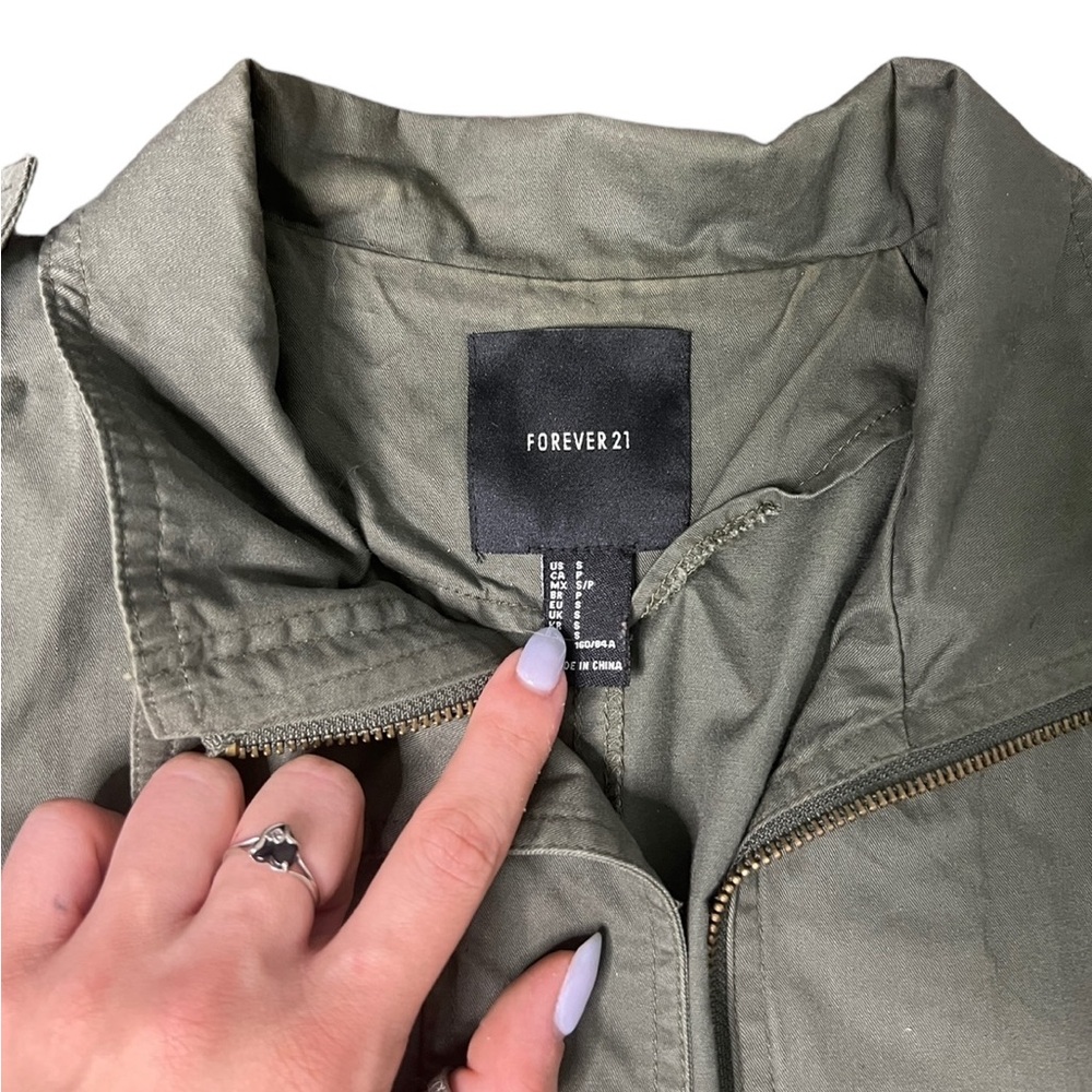 Drawstring Utility Jacket with Pockets - Picture 8 of 8